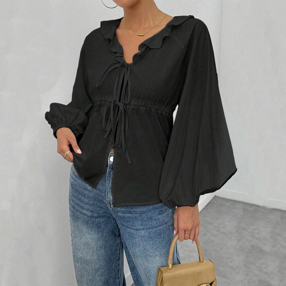 Women Simple Intellectual T shirt Big Swing Batwing Sleeve Loose