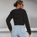 Trendy Design Hooded Sweater Spring Summer Zipper Cardigan