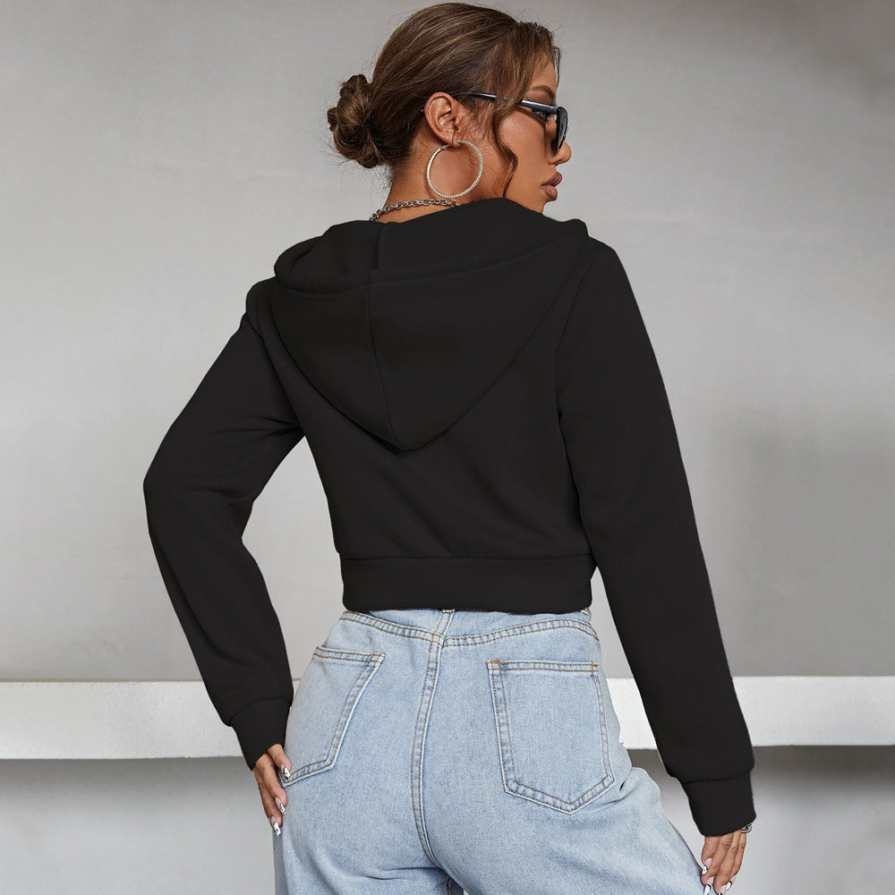 Trendy Design Hooded Sweater Spring Summer Zipper Cardigan