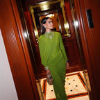 Women's Pleated Long Sleeve Dress
