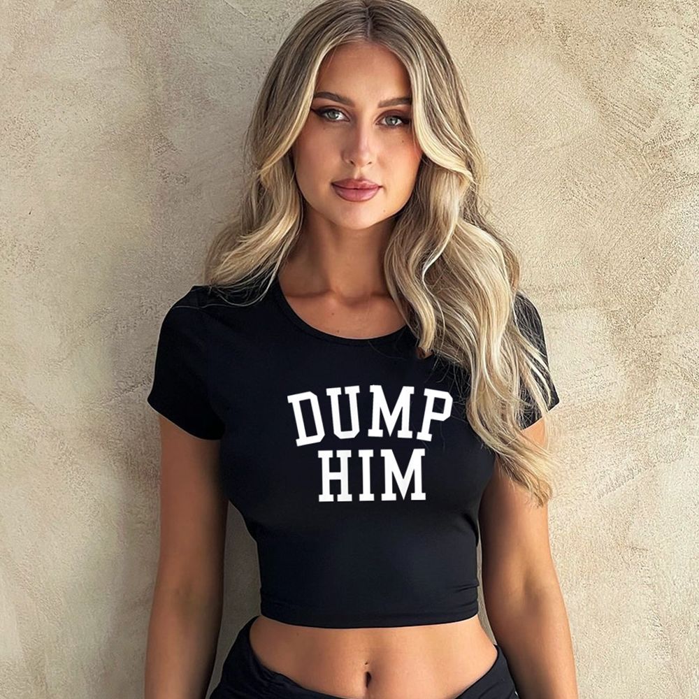 Women’s Dump Him Graphic Cropped T Shirt