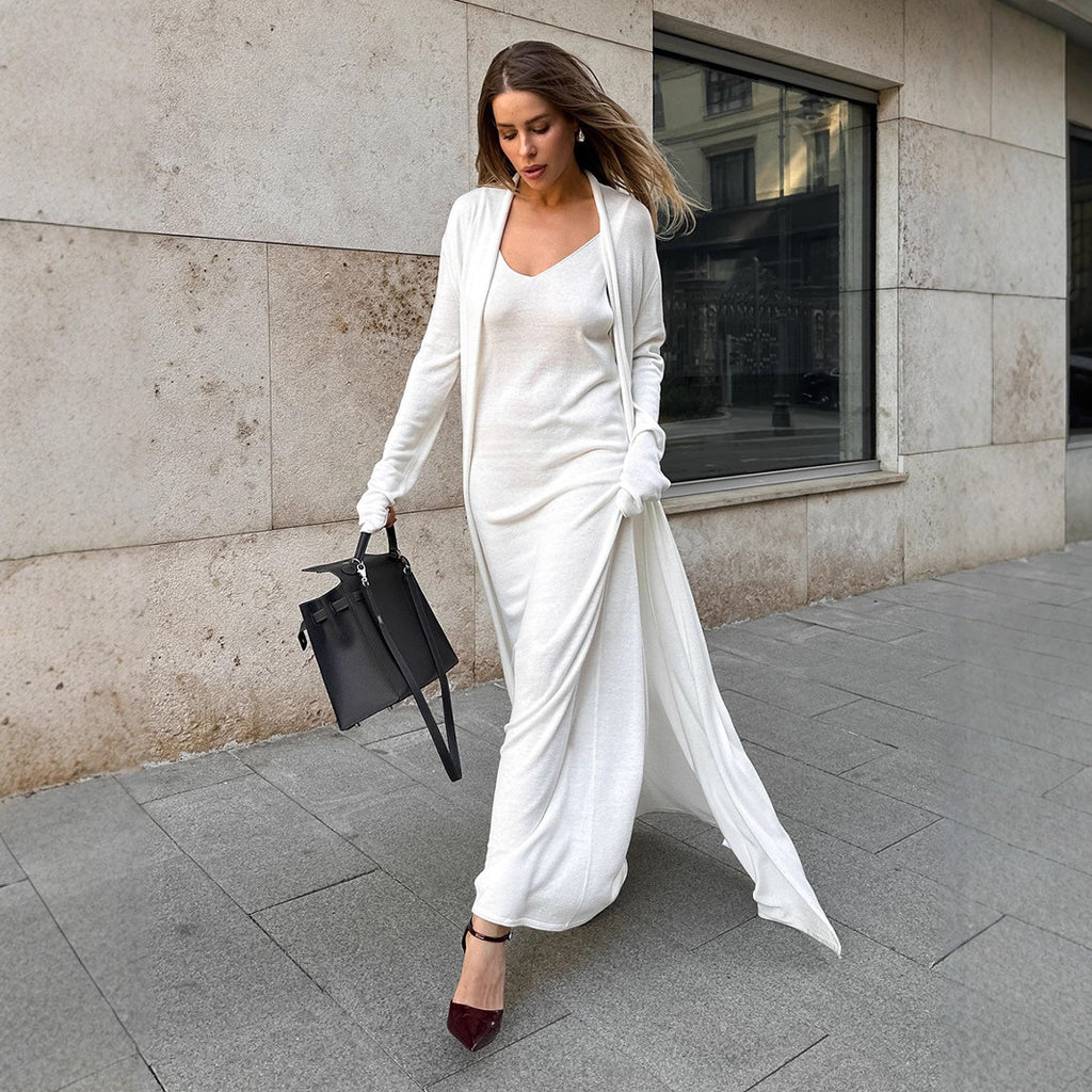 Knitted Cardigan & Slip Dress Set