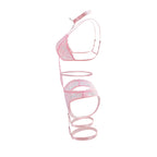 Sexy Lingerie Lady Sexy See through Three Point Uniform Separated Clothes Set