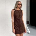 Women's Sleeveless Cotton Vest Dress