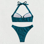 Solid Color Bikini Swimwear
