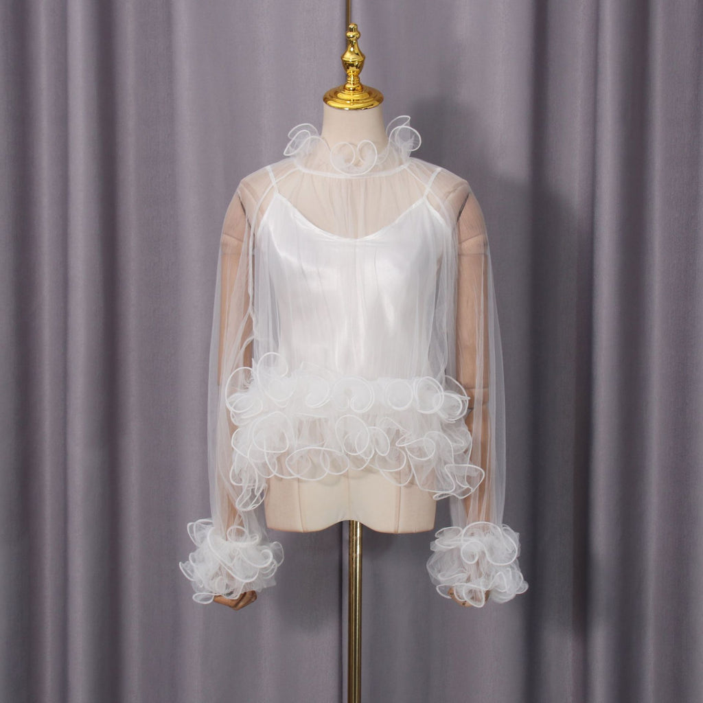 Lace Patchwork Long Sleeve Shirt