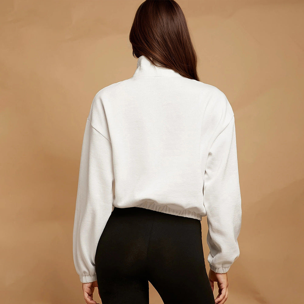 Women's Half-Zip Mid-Length Pullover Sweater