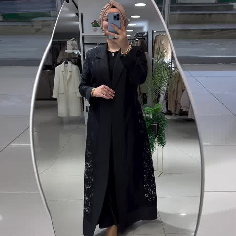 Mid-Length Cutout Trench Coat
