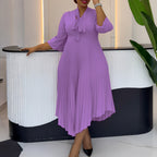 Women's Three Quarter Sleeve Lace Up Elegant Asymmetric Dress