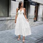 Elegant Spaghetti-Strap Long Dress