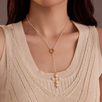 Pearl Cross Pendant Necklace