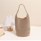 Women's Woven Bucket Beach Bag