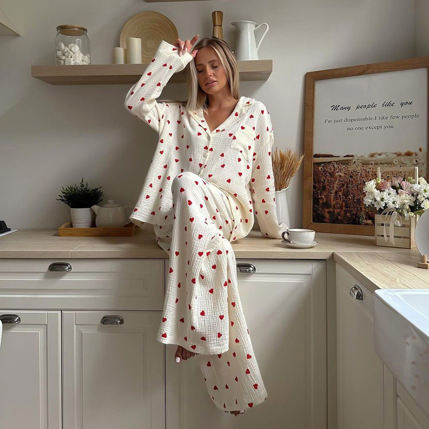 Autumn Heart Pajamas Lingerie