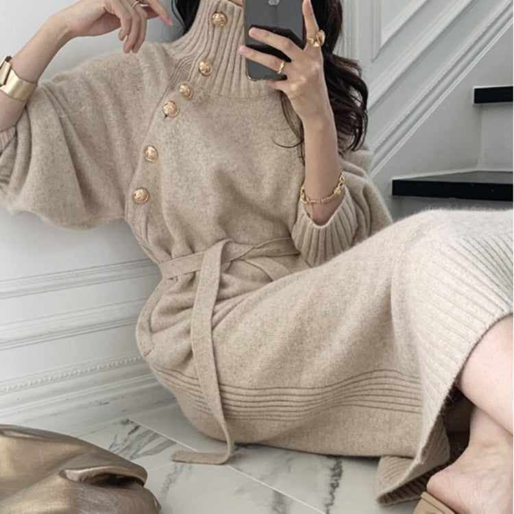 Women's Belted Midi Dress
