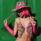Women Clothing Colorful Beautiful Handmade Beaded Beaded