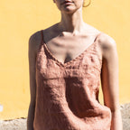 Women's Cotton Linen V-Neck Sleeveless Top