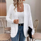 Lace Double-Pocket Long-Sleeve Jacket