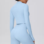 Women's Cropped Zip-Up Yoga Jacket