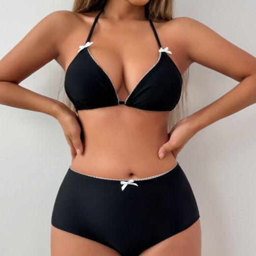 Lace Strap One-piece Swimwear