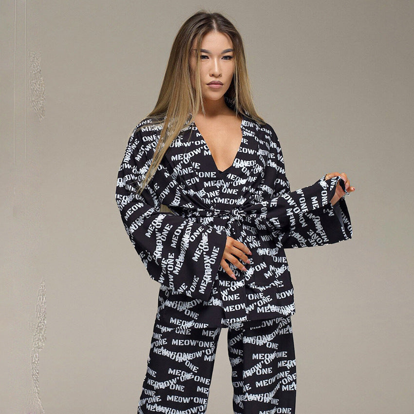 Printed Pajamas Lingerie