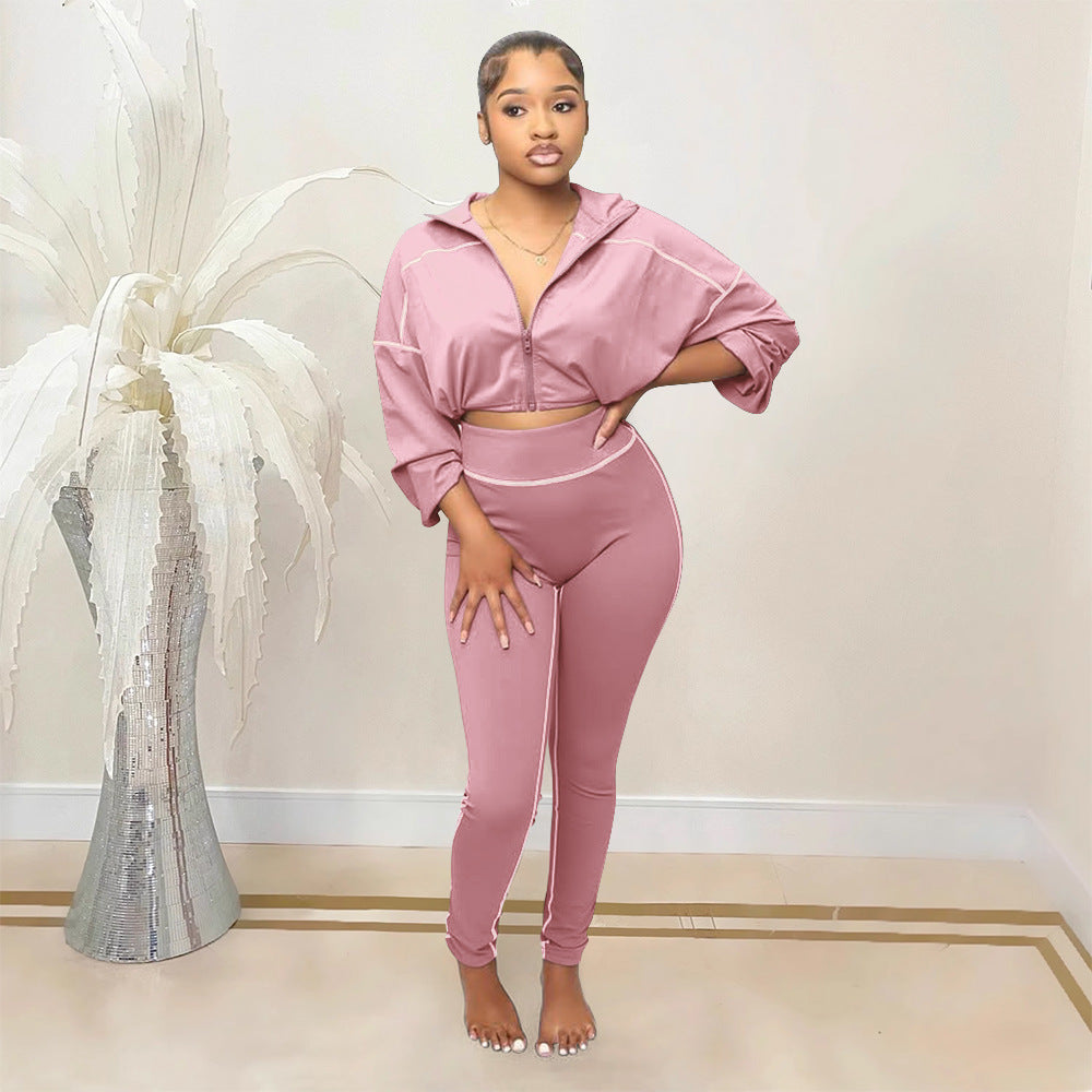 Women's Long Sleeved Casual Comfortable Sports Two Piece Set