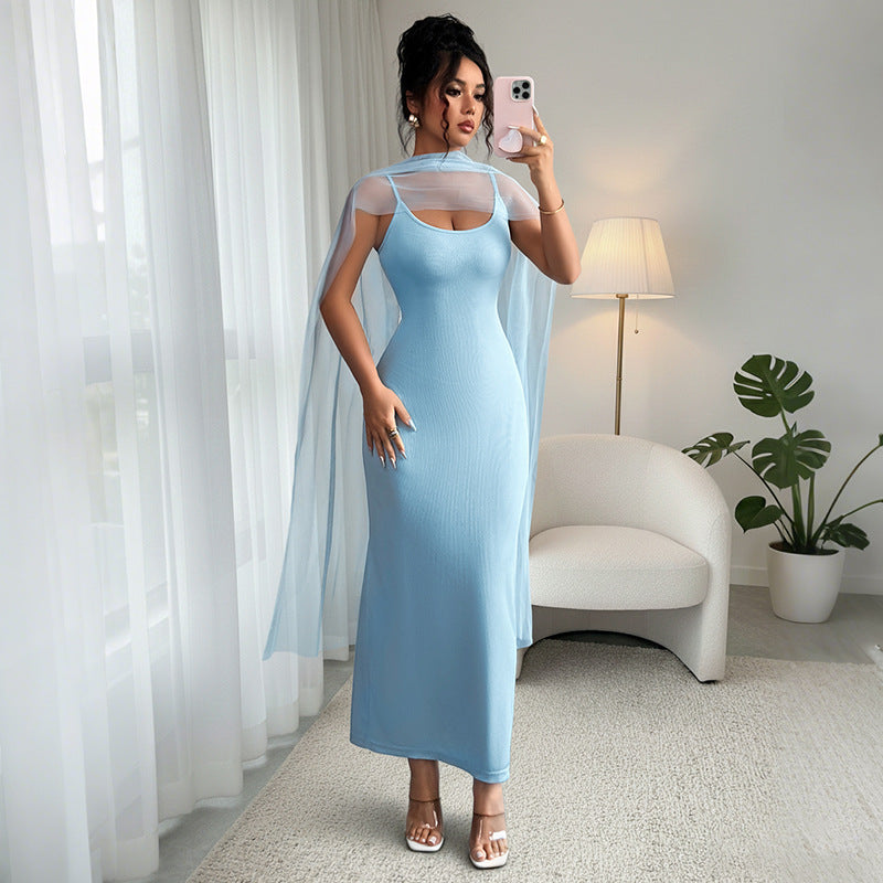 Women's Jersey Lace Sleeveless Bodycon Dress