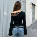 Women's Lace Off Shoulder Top