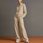 Women's Casual Autumn Delivery Simple Sweater Wide Leg Pants Two Piece