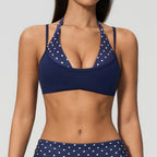 Dark Blue White Polka Dot