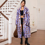 Women's Long Faux Fur Plush Coat