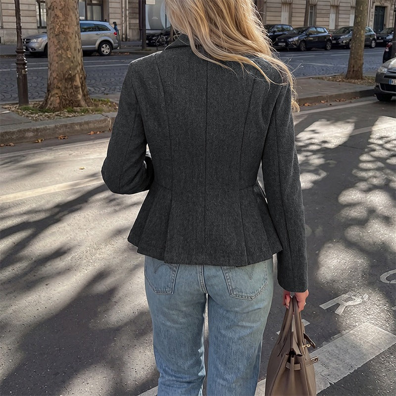 Women's Double-Breasted Wool Blazer