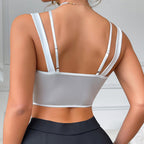 's Camisole Lace Mesh See Through Double Shoulder Strap Vest