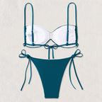 Solid Color Bikini Swimwear