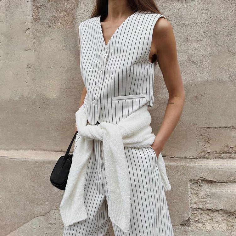 Striped Vest & Trousers Set