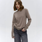 Women’s Striped Cotton Long Sleeve Crew Neck Top