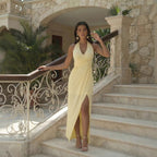 Women's Backless Halter Dress