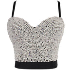 's Bubble Beads Plus Diamond Tube Top Handmade Studded Brassiere