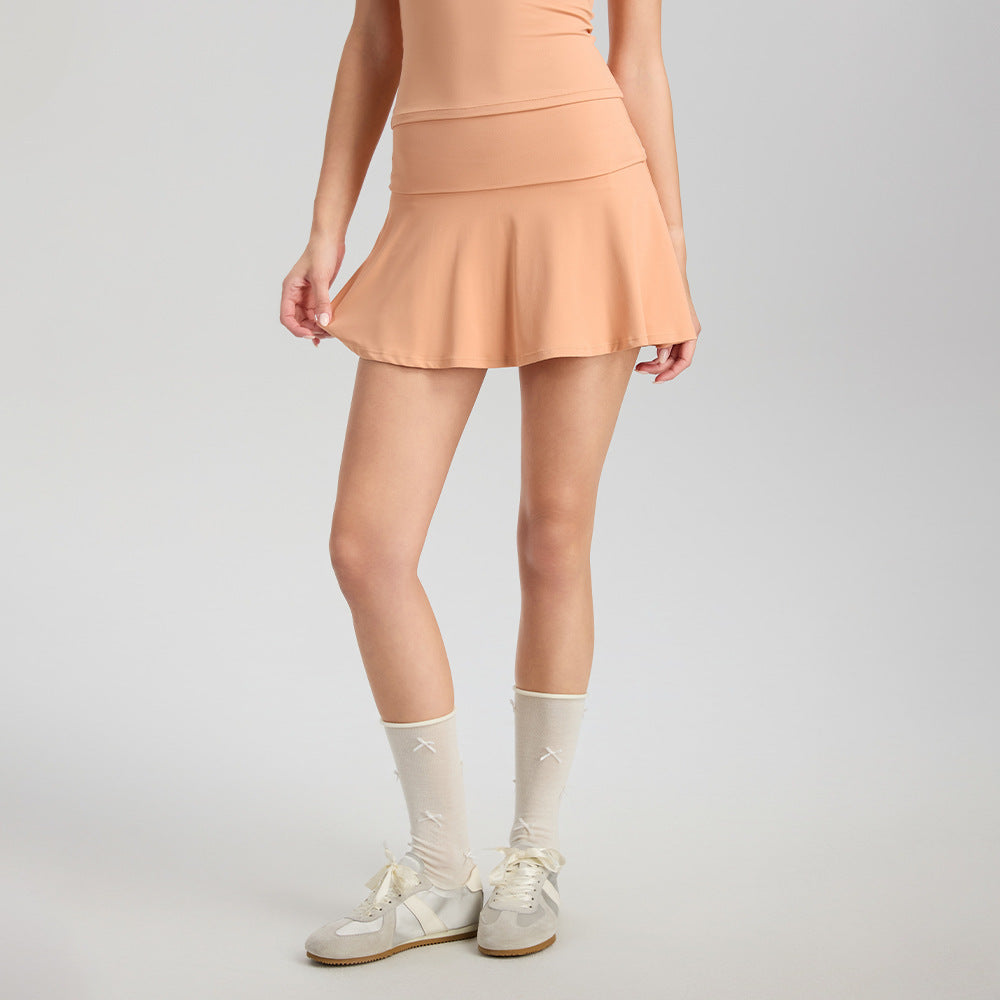 Women's White A-Line Tennis Skirt