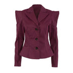 Women's Asymmetric-Hem Single-Breasted Blazer