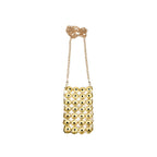 Women's Gold Beaded Crossbody Bag
