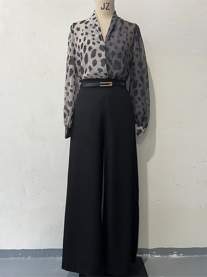 Gray Blouse and Pants