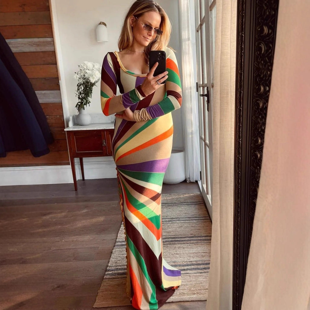 Women's Maxi Long Sleeve Dress