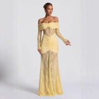 Women's Lace Fishtail Evening Dress
