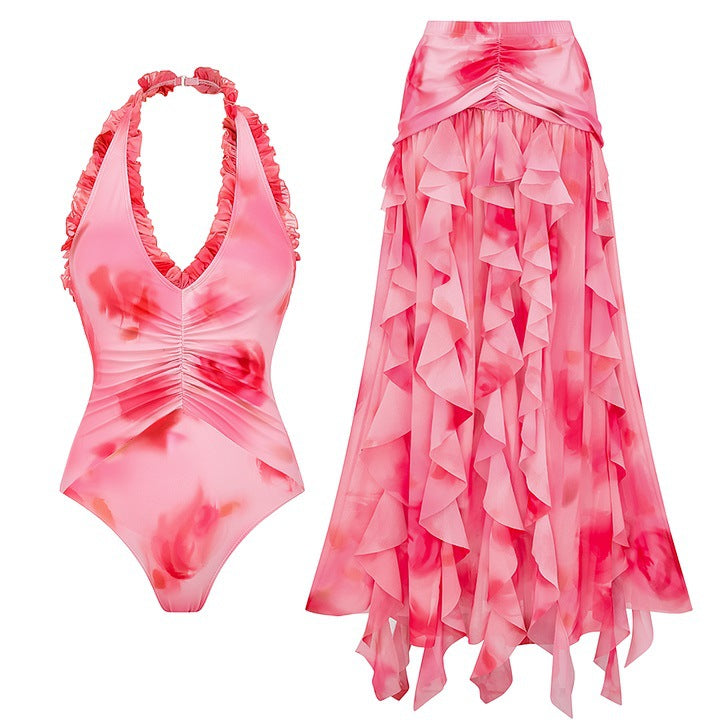 Printed Vacation One-piece Swimwear