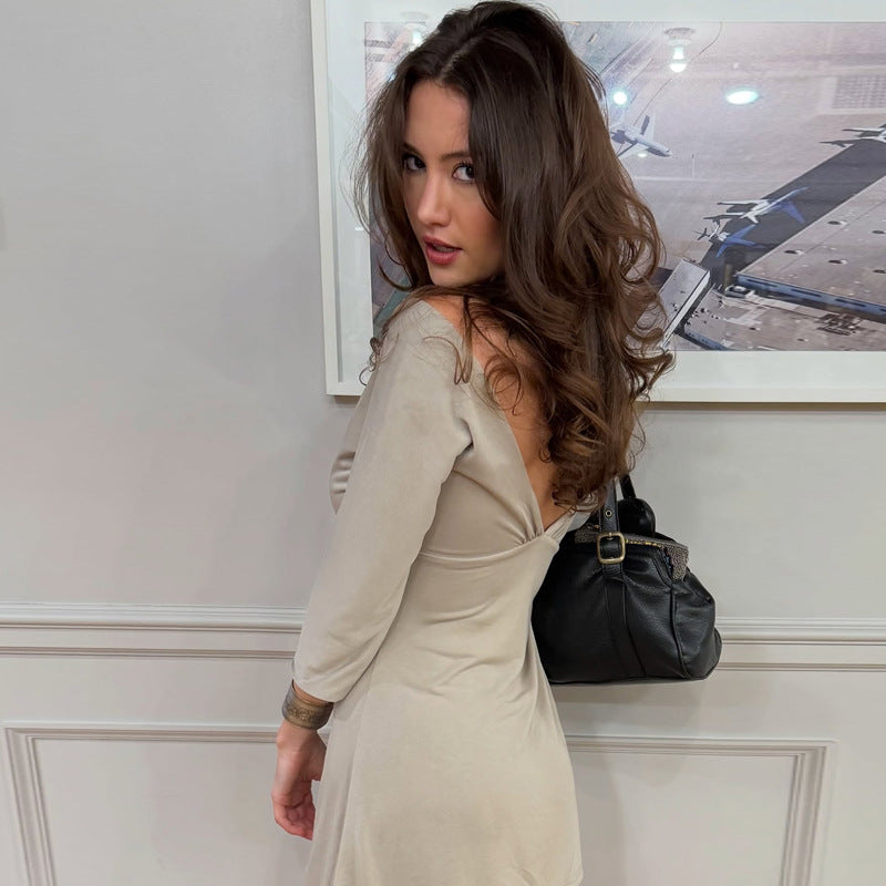 Women's Deep-V Sheath Dress