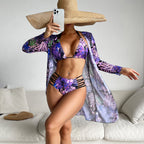 Split Three One-piece Swimwear