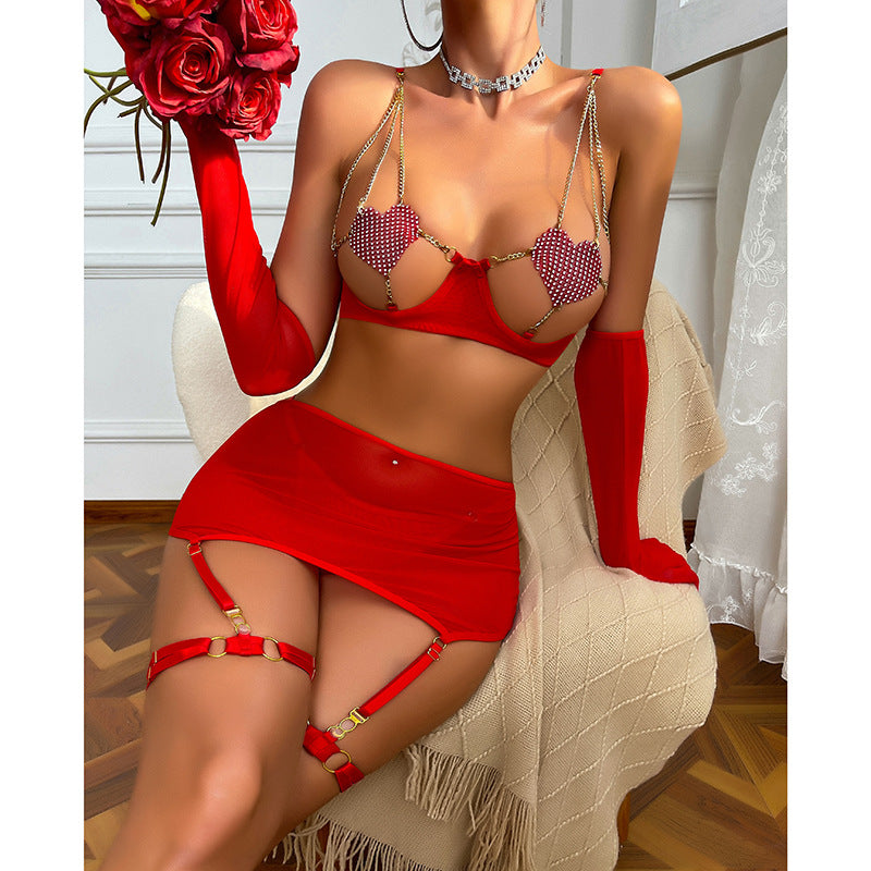 Love Hollow Bra Set Lingerie