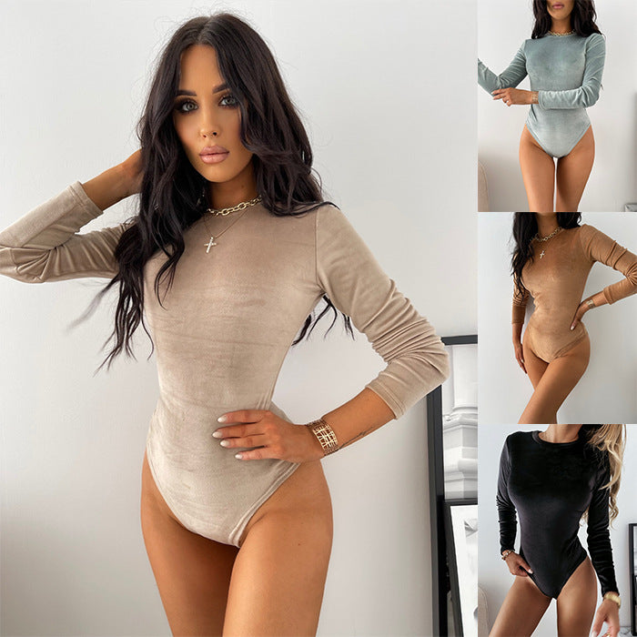 Women's Autumn Winter Long Sleeve Sexy Bodysuit Women