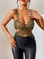 Women's Women’s Backless Cutout Chain Crop Top
