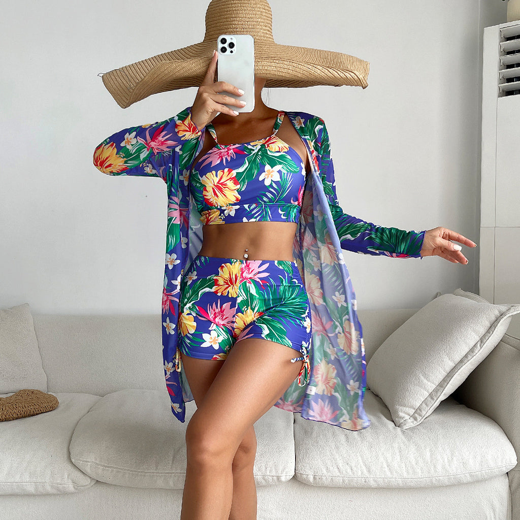Split Three One-piece Swimwear
